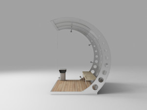 Mini bus stop station 3D Model