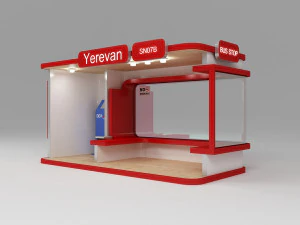 Bus stop station 3D Model