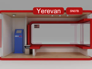 Bus stop station 3D Model