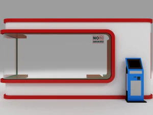 Bus stop station 3D Model