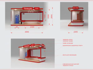Bus stop station 3D Model
