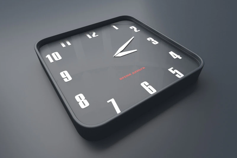 Wall clock 3D Model .c4d .max .obj .3ds .fbx .stl .blend