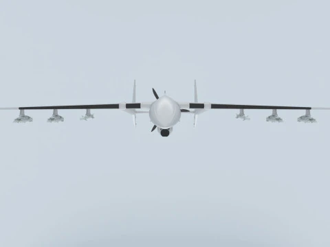 Two-beam UAV of the reverse sweep of the wing Conceptual model 3D Model