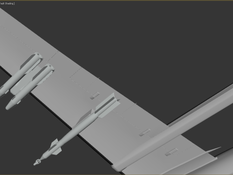 Two-beam UAV of the reverse sweep of the wing Conceptual model 3D Модель