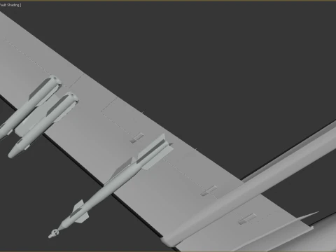 Two-beam UAV of the reverse sweep of the wing Conceptual model 3D Model