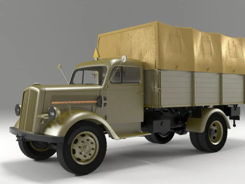 欧宝闪电战 -1940 3DsMax 2021 V-Ray 3D 模型