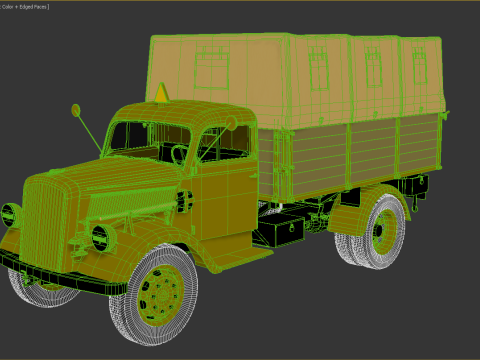 Opel Blitz -1940 3DsMax 2021 V-Ray Modelo 3D
