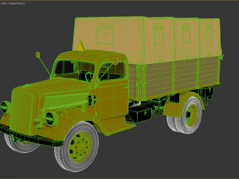 Opel Blitz -1940 3DsMax 2021 V-Ray 3D Model