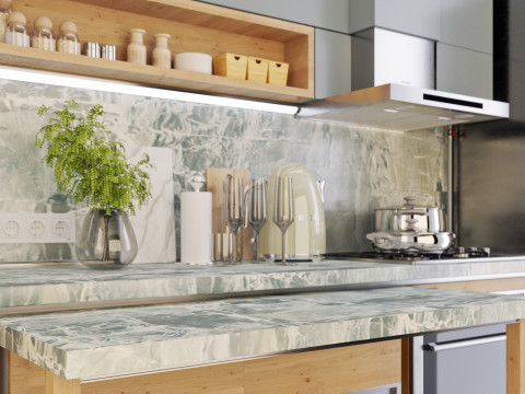 Kitchen detailed model - 3DsMax 2021 V-Ray 3D Model