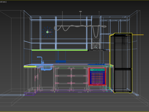 Kitchen detailed model - 3DsMax 2021 V-Ray 3D Model