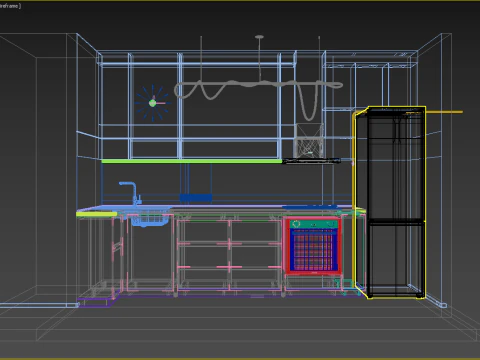Kitchen detailed model - 3DsMax 2021 V-Ray 3D Model