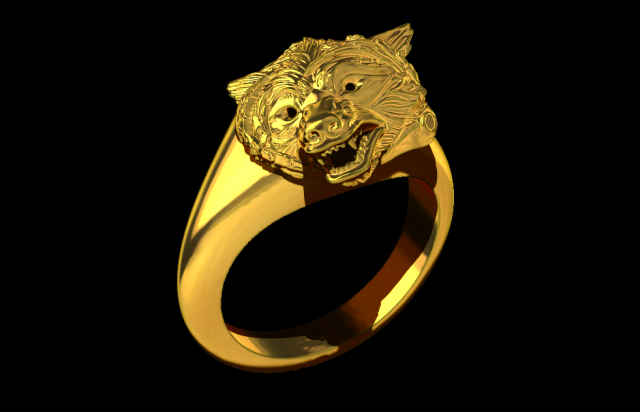wolf ring Modelo de Impressão 3D .c4d .max .obj .3ds .fbx .stl .blend 