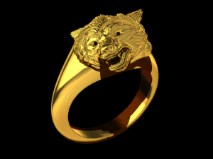 wolf ring 3D-printmodel