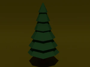 pack of trees low poly 3D Model