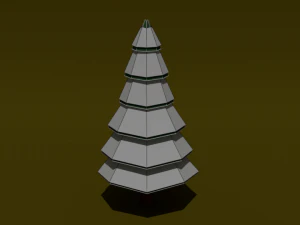 pack of trees low poly 3D Model