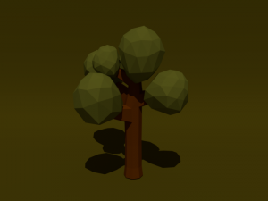 pack of trees low poly Modelo 3D