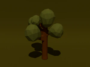 pack of trees low poly 3D Model