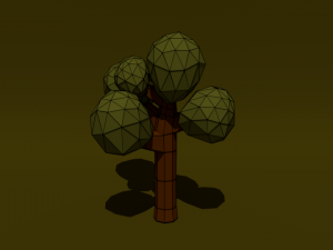 pack of trees low poly Modelo 3D