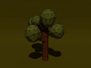 pack of trees low poly 3D Model