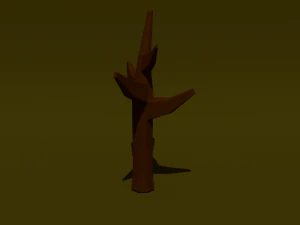 pack of trees low poly 3D Model