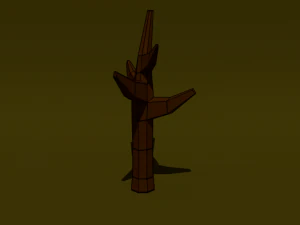 pack of trees low poly 3D Model