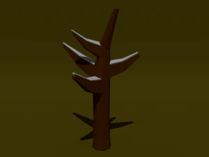 pack of trees low poly 3D Model