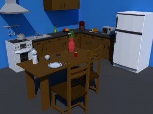 low poly kitchen collection 3D Model