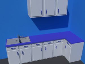 low poly kitchen collection 3D Model