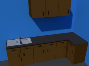 low poly kitchen collection 3D Model