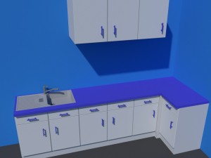 low poly kitchen collection 3D Model
