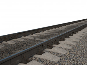 Train Railway P50 25m 3D 模型
