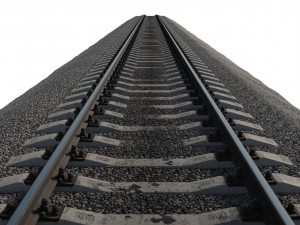 Train Railway P50 25m 3Dモデル