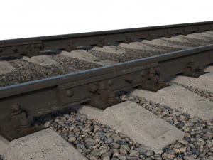 Train Railway P50 25m 3D Model