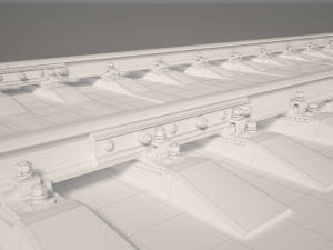 Train Railway P50 25m 3Dモデル