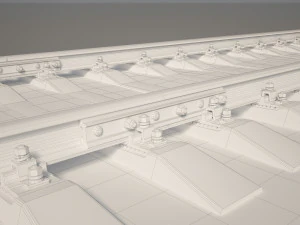 Train Railway P50 25m 3D Model