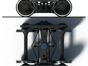 Train Bogie 18-100 3D Model