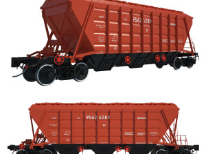 train car hopper 19-752 3D Model