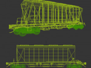 train car hopper 19-752 3D Model