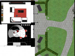 modern dining room interior Modèle 3D