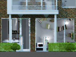 modern dining room interior Modèle 3D