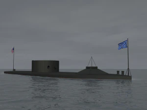 uss monitor ironclad 3D Model