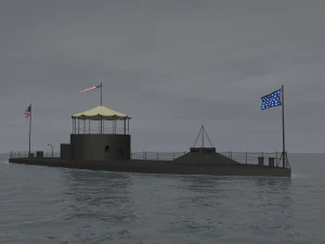 uss monitor ironclad 3D Model