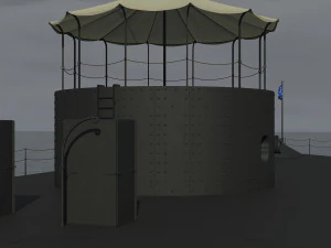 uss monitor ironclad 3D Model
