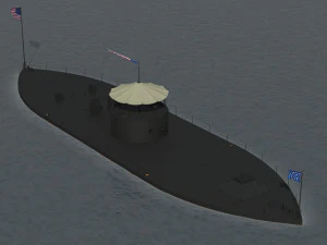 uss monitor ironclad 3D Model
