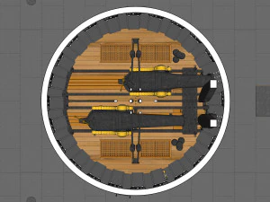 uss monitor ironclad 3D Model