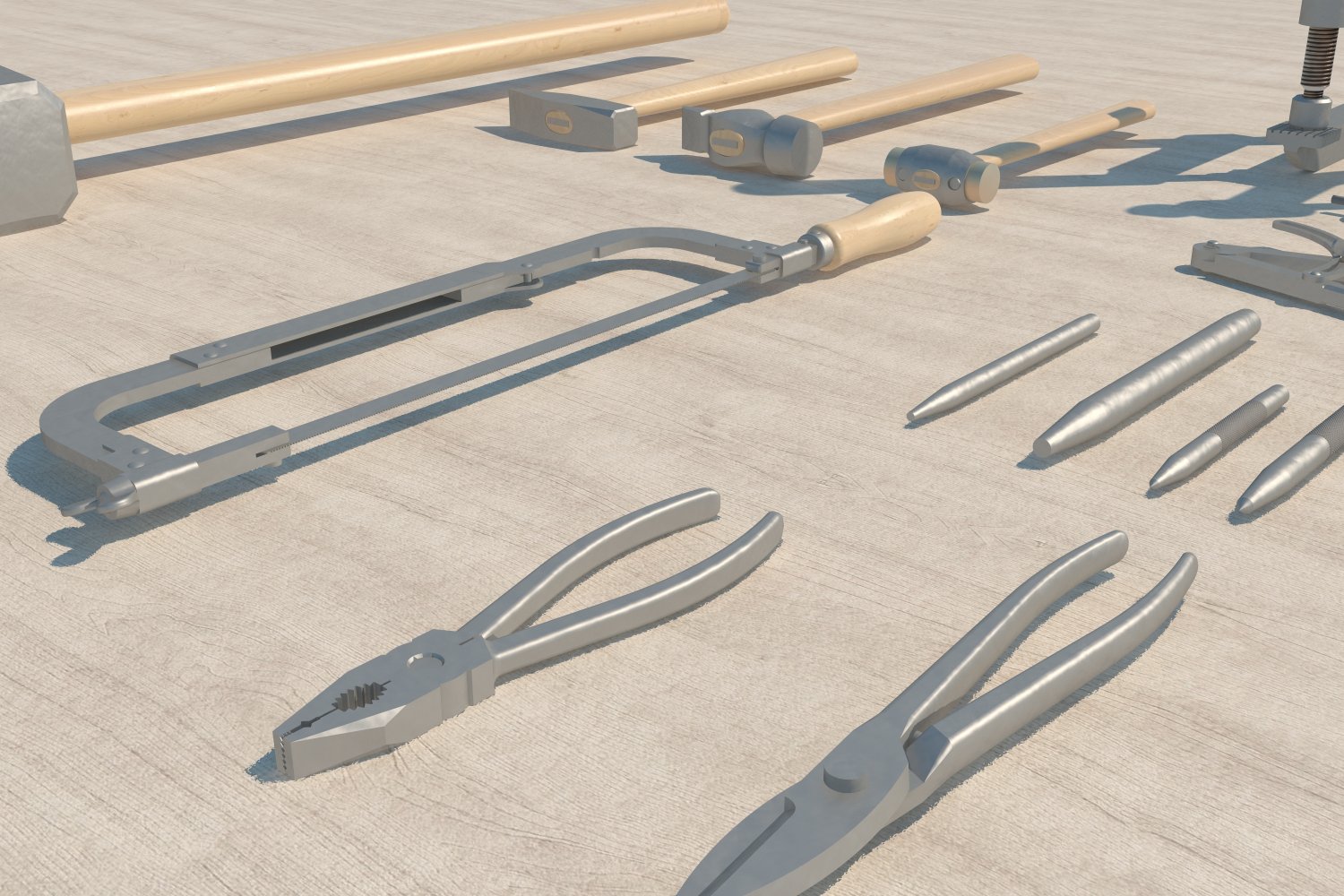 Hand tools Vol1 Free 3D Model in Other 3DExport