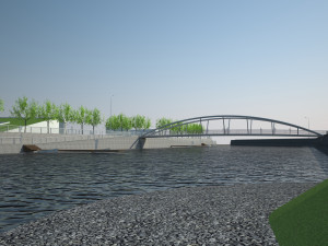 pedestrian bridge 48m 3D Model