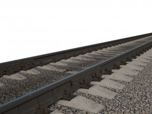 train railway p75 25m 3D Model