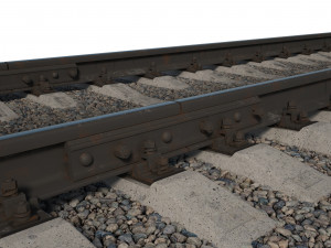 train railway p75 25m Modèle 3D