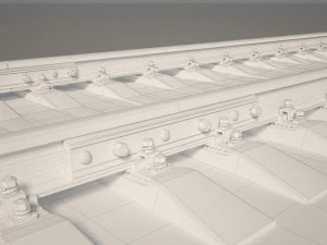 train railway p75 25m 3D Model
